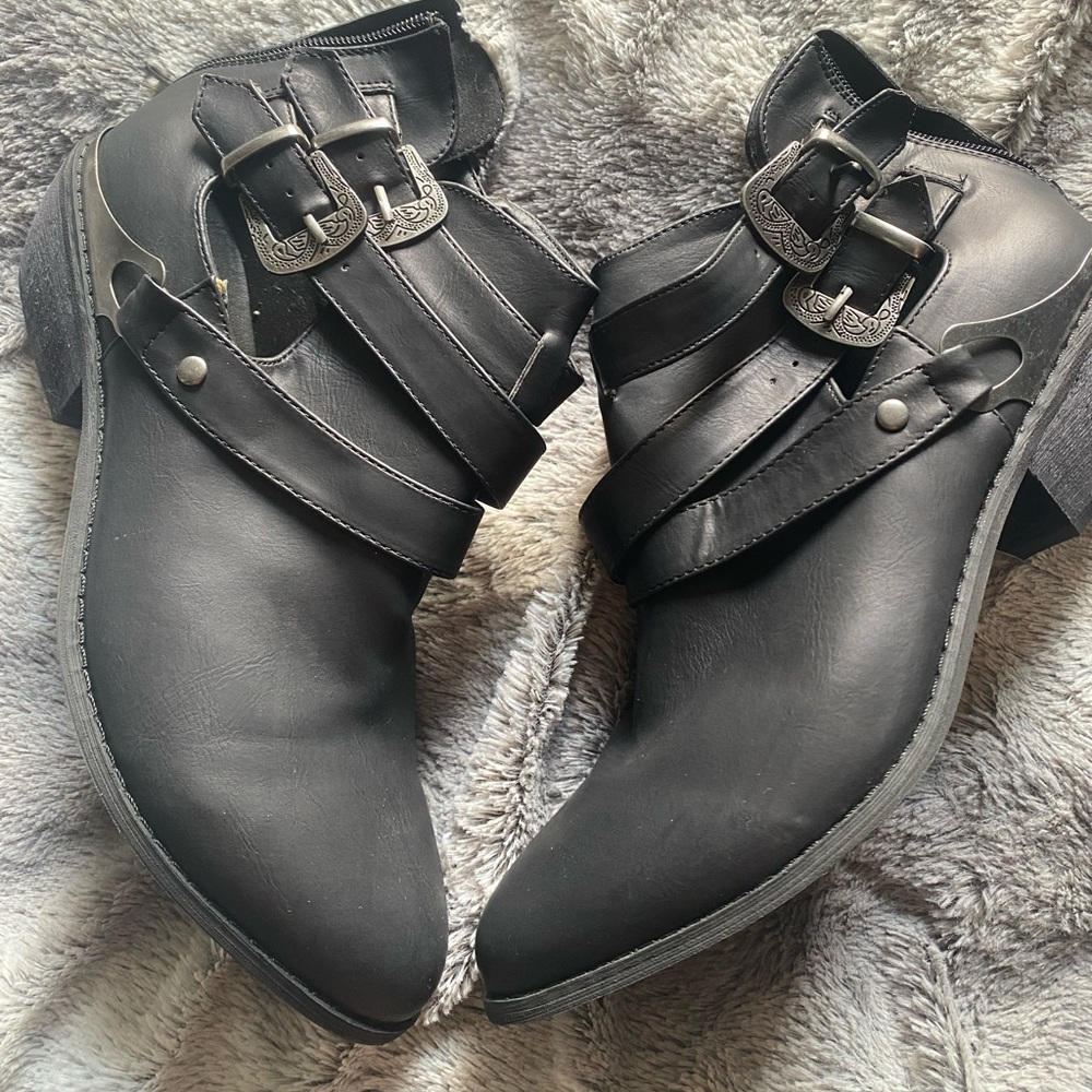 Western styled ankle boots